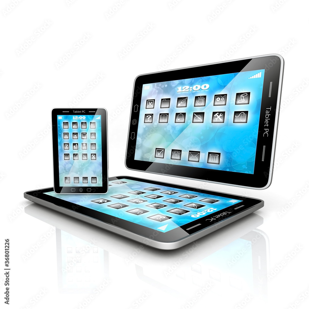 Image of computer technology on a white background isolated Image of computer technology on a white background isolated