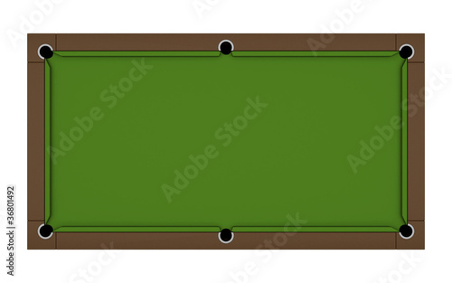 Empty billiard table