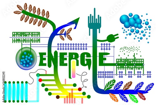 Grafik zum Thema Energie - kreativ, modern