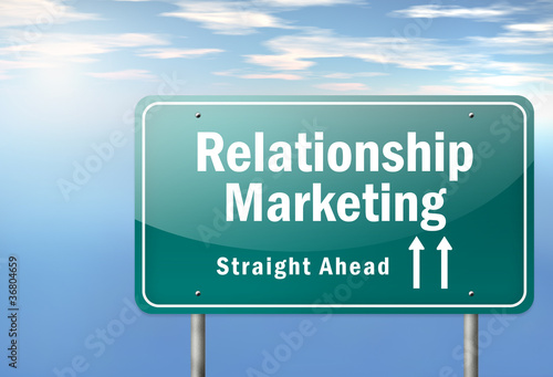 Highway Signpost "Relationship Marketing"