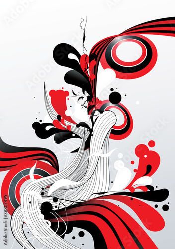 ink  color abstract vector
