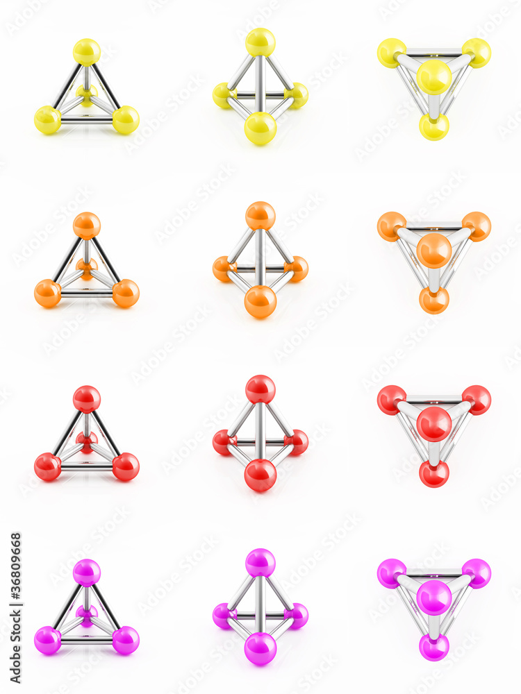 Farbige Tetraeder StockIllustration Adobe Stock