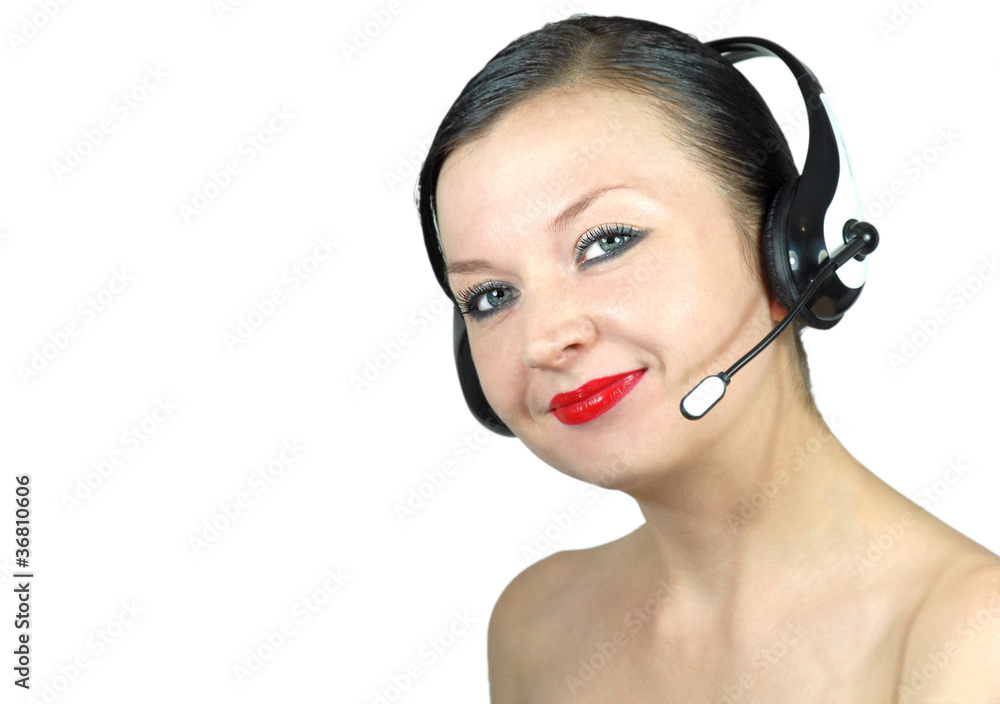 girl with headphones posing girl with headphones posing