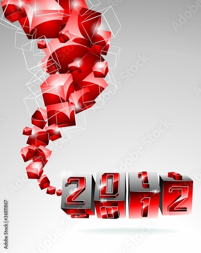 Happy New Year 2012 design photo