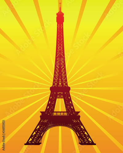 silhouette of the Eiffel Tower