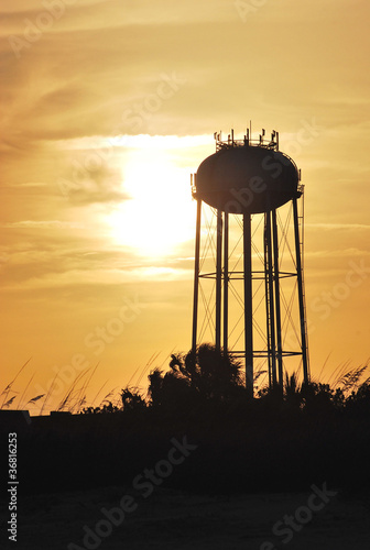 Water Tower at Sunset