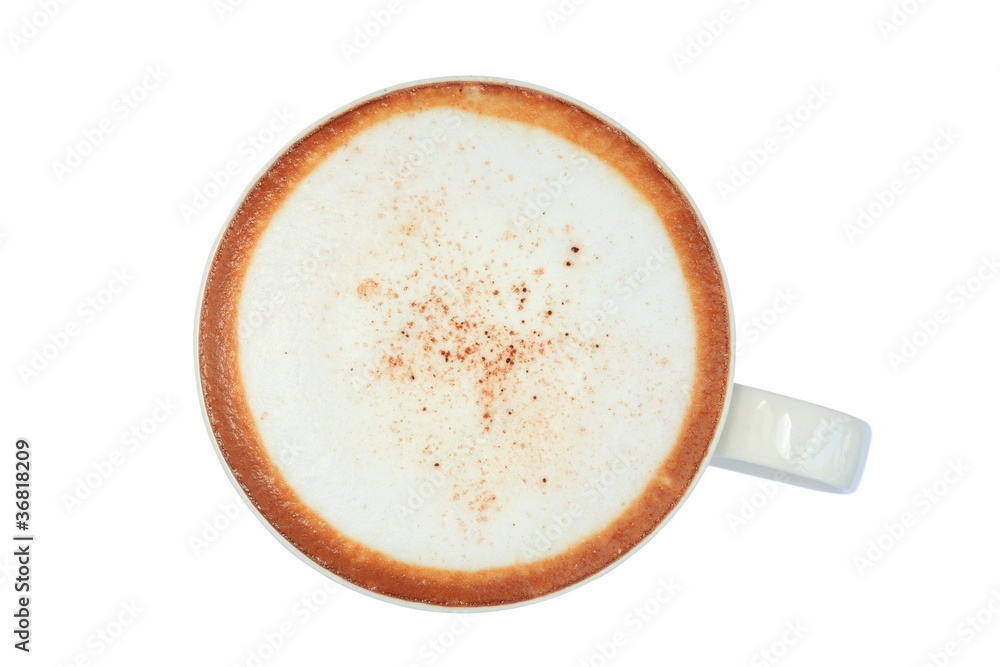 coffee cup isolated on top view coffee cup isolated on top view