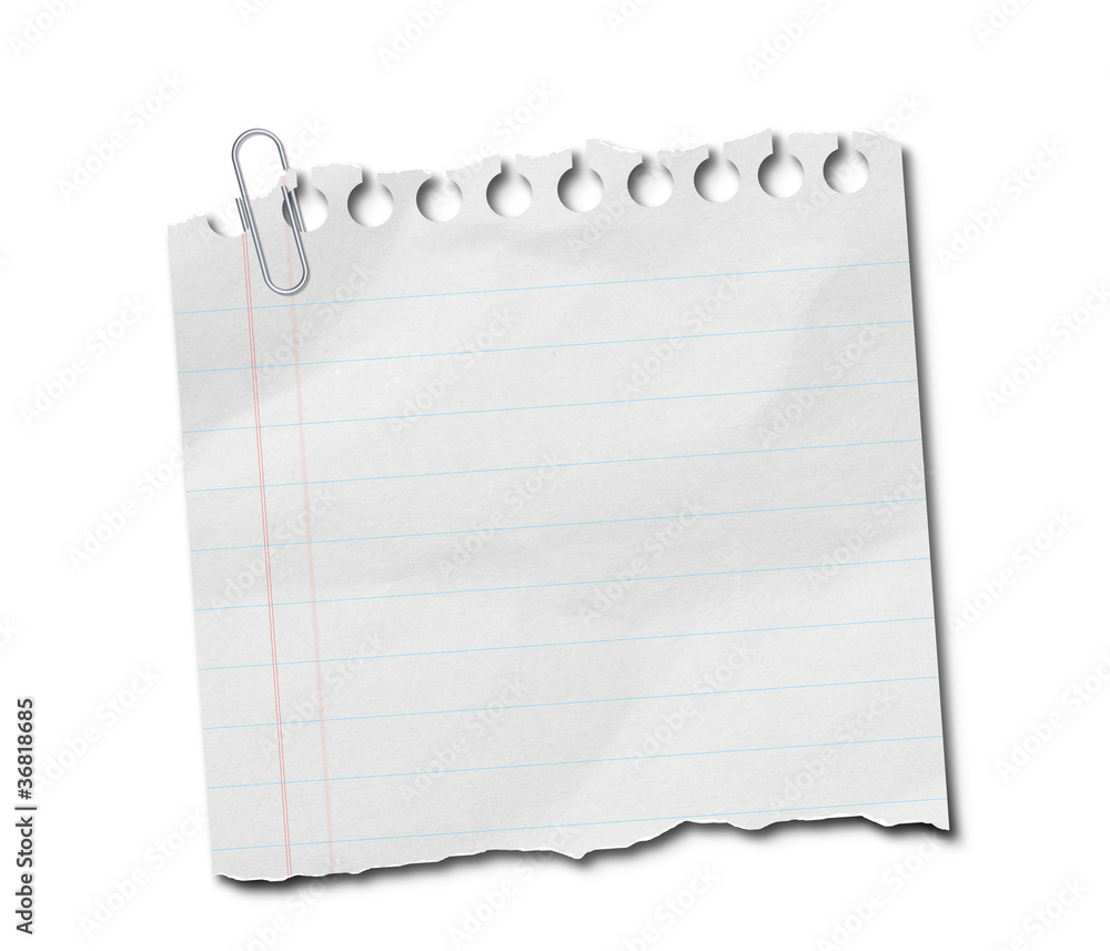 white paper notepad isolated. white paper notepad isolated.