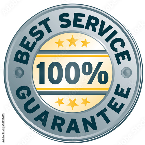 best service guarantee label stamp seal
