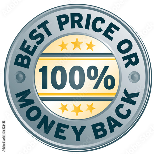 best price or money back label sign stamp