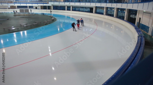 skating training at the stadium for the World Cup