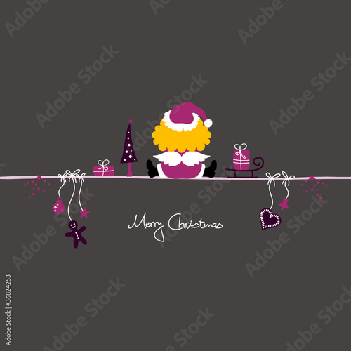 Angel Santa´s Hat & Symbols Purple/Grey