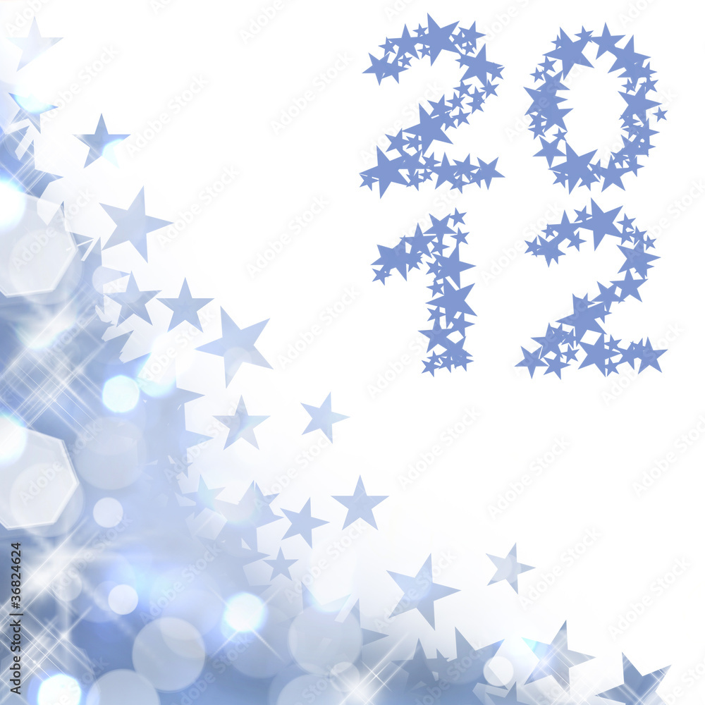 2012, coin étoiles bleu 2012, coin étoiles bleu