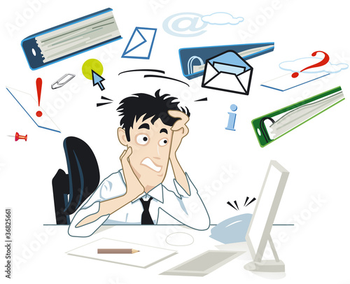 Stress am Schreibtisch