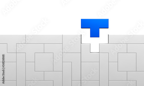 Tableau sur toile concept of building and problem solving