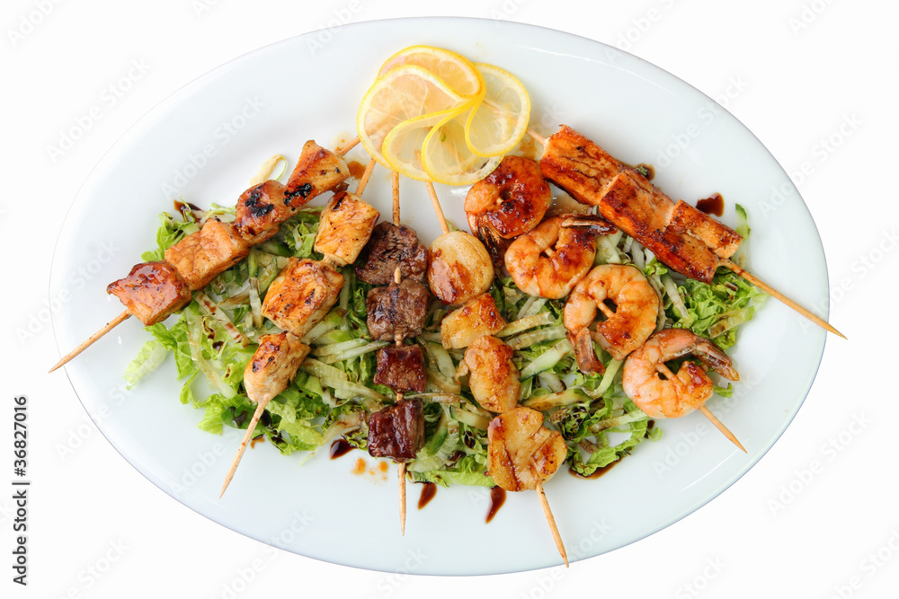 assortment of shashlik assortment of shashlik