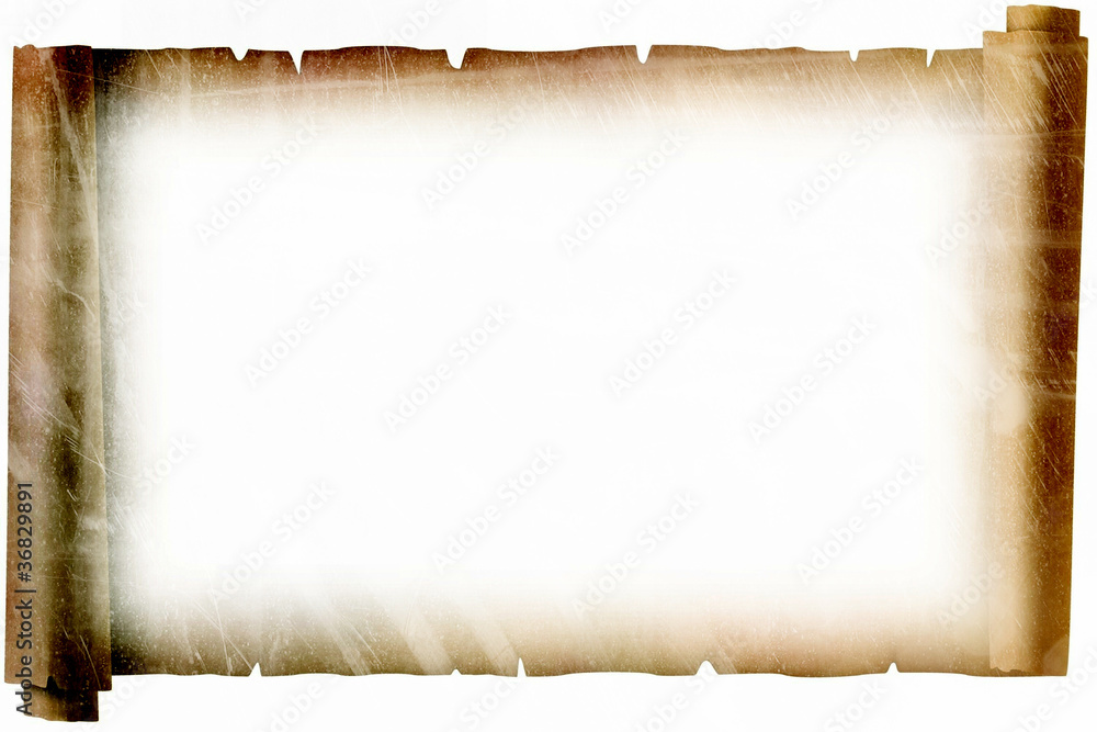 Foglio di pergamena su fondo bianco Stock Illustration | Adobe Stock