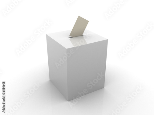 Ballot box isolated on white