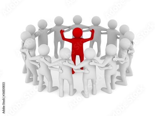 Conceptual image of leaders...