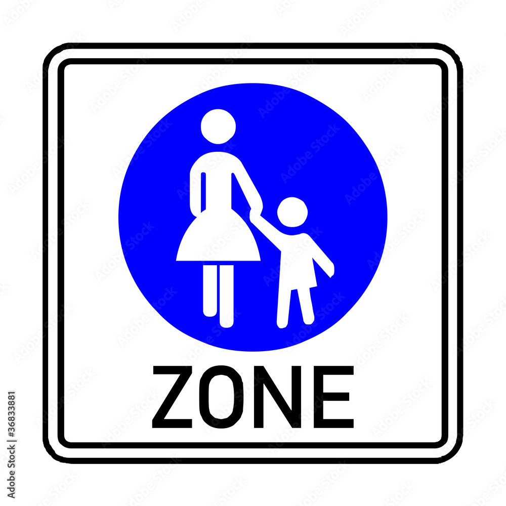Verkehrsschild - 242 Fußgängerbereich Verkehrsschild - 242 Fußgängerbereich