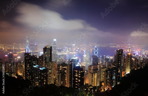 Hong Kong skyline at night © ryanking999