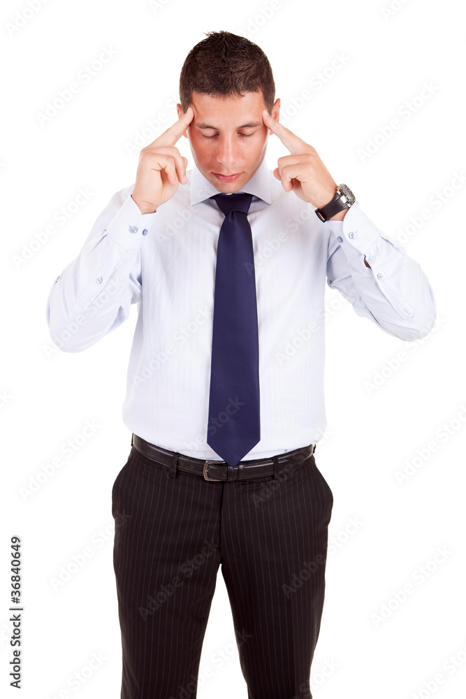 business man with headache business man with headache