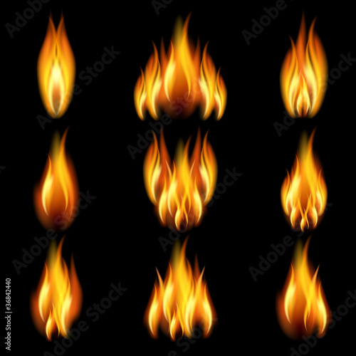 Set of flame