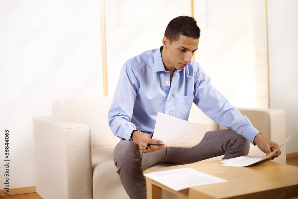 businessman working with documents businessman working with documents