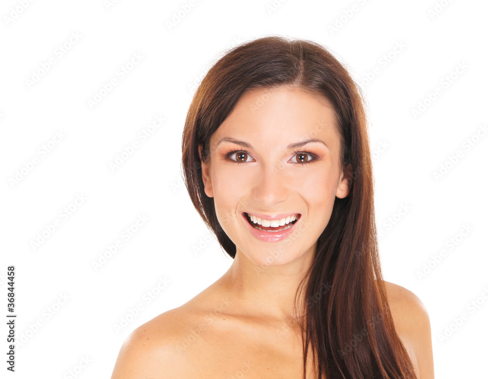 Portrait of a young brunette Caucasian woman