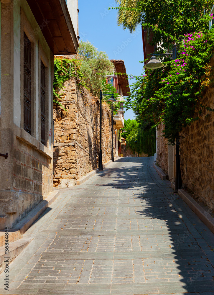 Old street in Antalya, Turkey