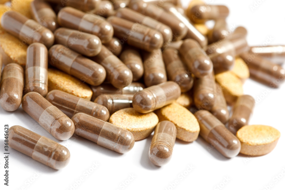 Medicinal pills piled up a bunch Medicinal pills piled up a bunch