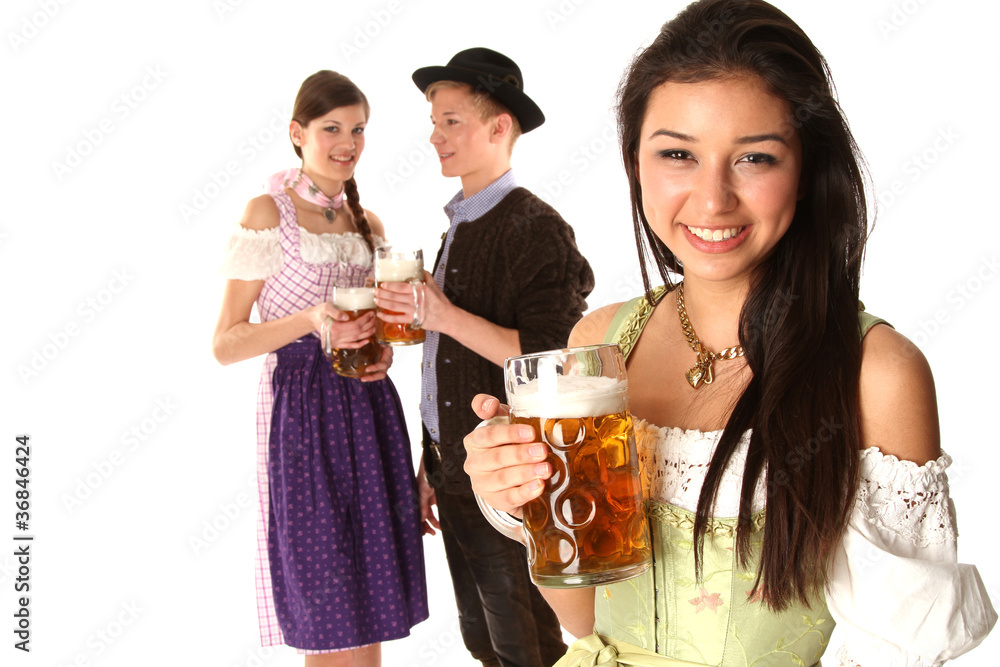 Gruppe auf dem Oktoberfest