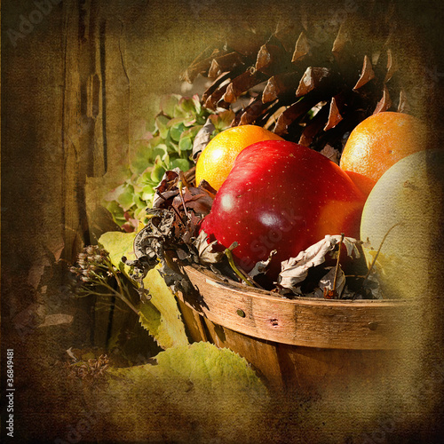 Coun try Basket of Apples photo