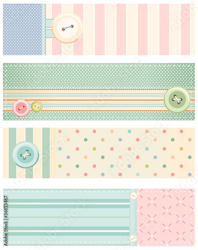 Collection of vector banners in retro style