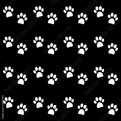 Background with white paw prints