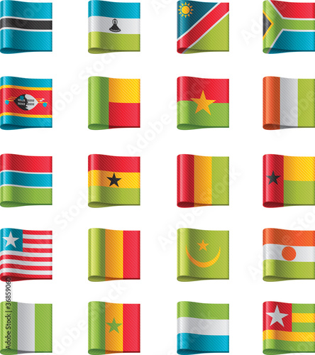 Vector flags. Africa, part 11