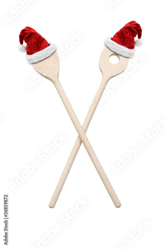 Kochlöffel mit Nikolausmütze