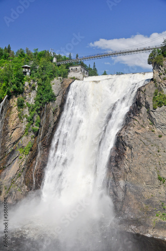 Montmorency Falls  near Quebec city  Canada