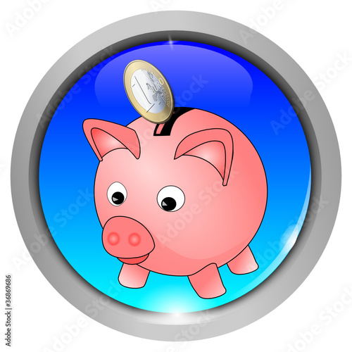 Sparschwein Button