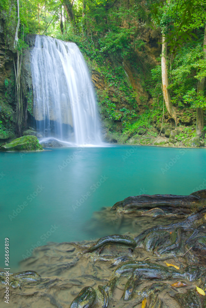 Erawan waterfall in Kanjanaburi Thailand