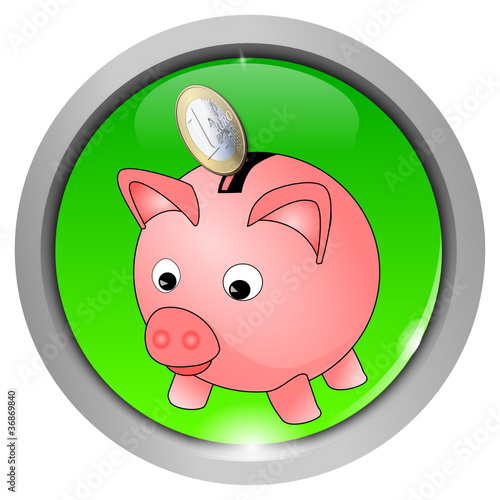 Sparschwein Button