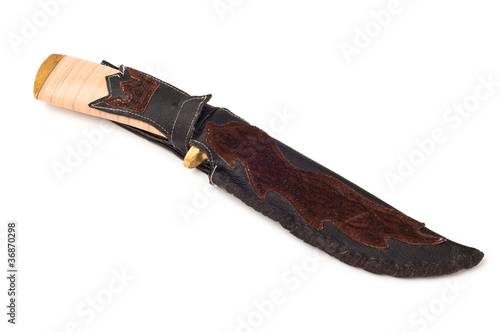 Knife in sheath photo