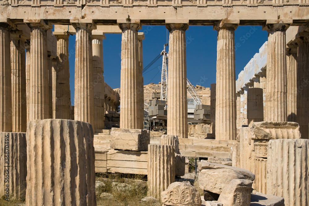 Parthenon under restoration