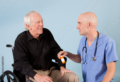 Doctor talks about perscription.