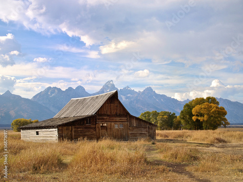 Grand Tetons and the Mouton Barn, Wyoming