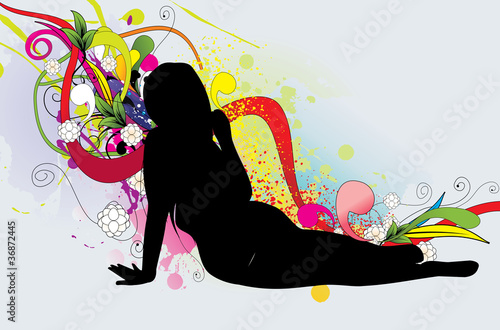 sexy models vector illustration