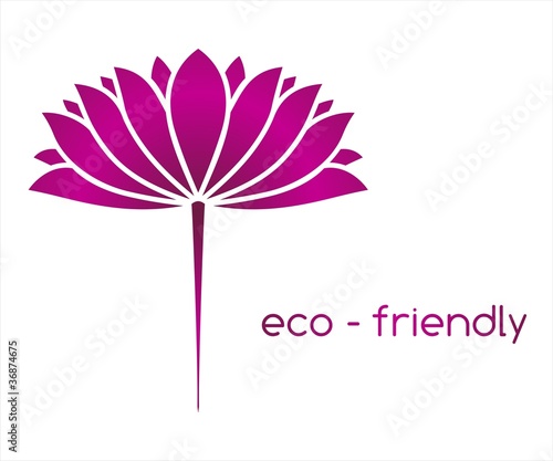 Fototapeta Naklejka Na Ścianę i Meble -  water lily , Eco friendly business logo design