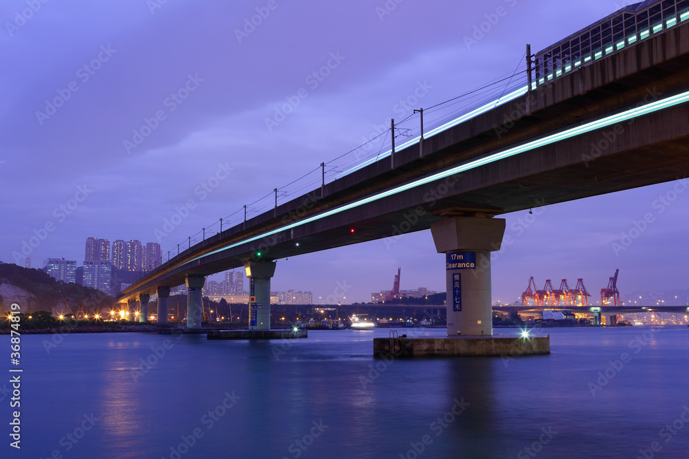 bridge over the sea in Hong Kong