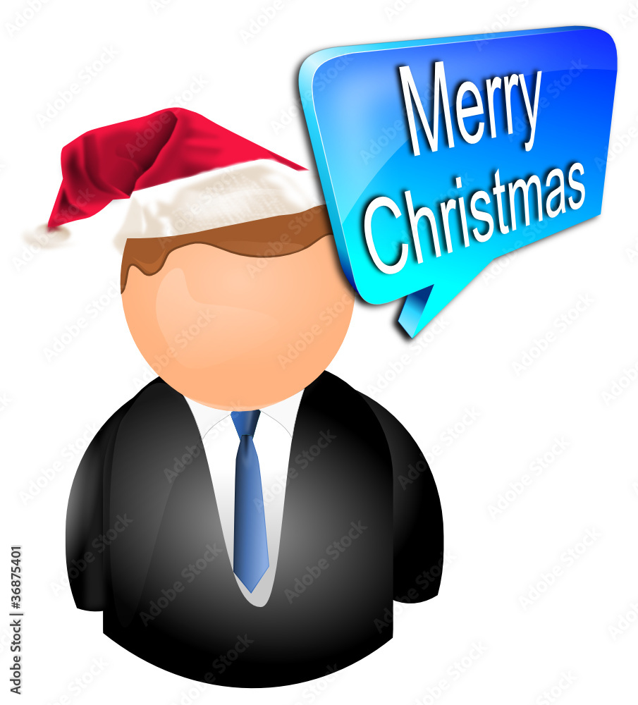 User icon with speech bubble Merry Christmas User icon with speech bubble Merry Christmas