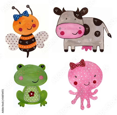 Naklejka na ścianę Bohaterowie kreskówek. Elementy dekoracyjne